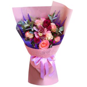 Флористический букет «Ночная фантазия»