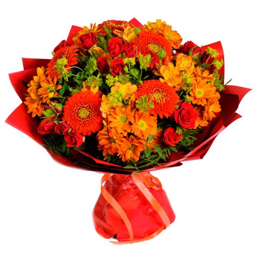 Цветочный букет «Оранжевое сияние»