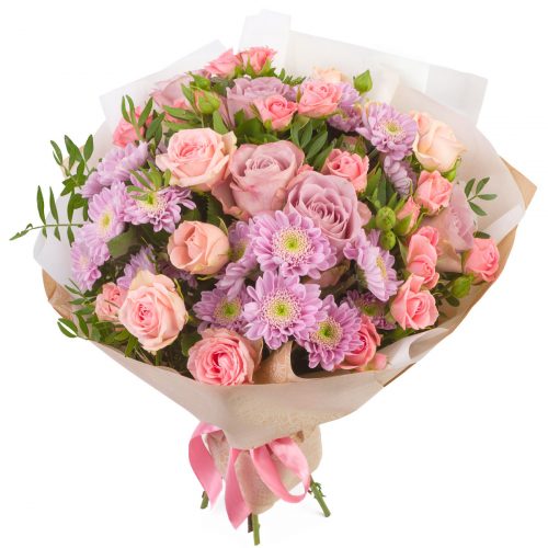 Цветочный букет «Сиреневый закат»