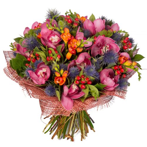 Флористический букет «Закатные грёзы»