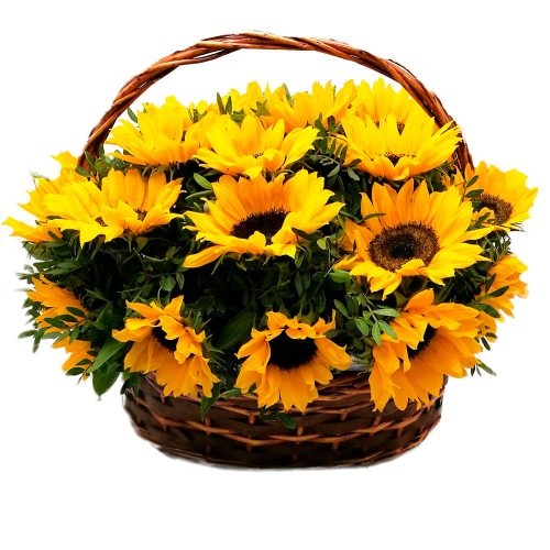 Подарочная корзина с цветами «Солнечный свет»