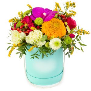 Цветы в коробке «Талисман»