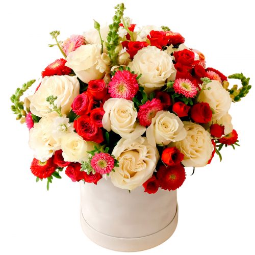 Цветочная композиция «Кремовый закат»