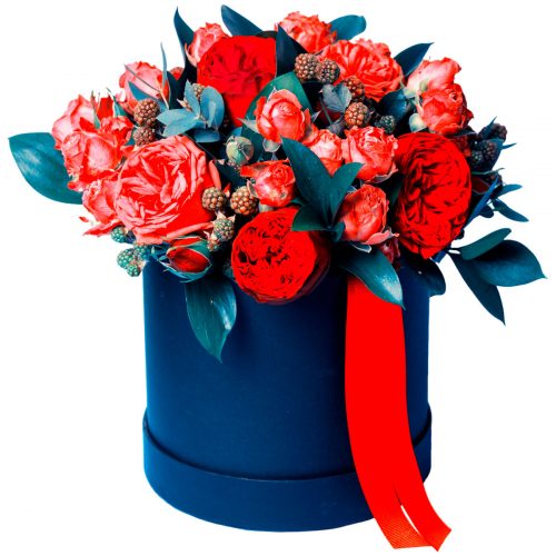 Цветы в шляпной коробке «Энигма»