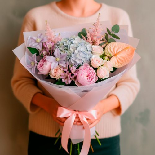 Нежный букет «Сиреневый рассвет»