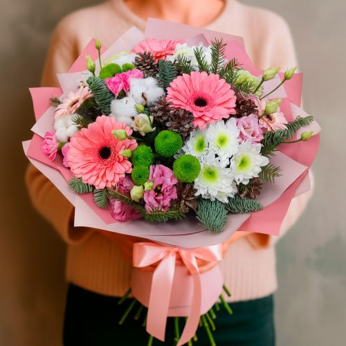Рождественский букет «Цветочный вихрь»